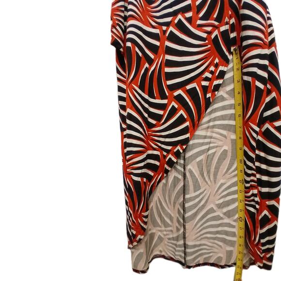 NY & Company Maxi Slit Skirt Plus Sz XXL Exotic Mediterranean Tiger Coquette - Picture 12 of 16